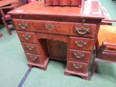 Late 18th century walnut small dressing table with brushing slide, 80cms x 50cms x 78cms.