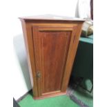 Mahogany corner cabinet with shelf, 50cms x 97cms. Estimate £10-20.