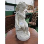 Parian china figurine of Miss Ellie (vide-water babies), height 52cms (been repaired to foot & right
