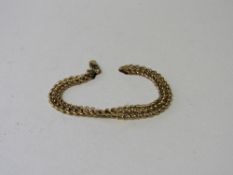 9ct gold chain link bracelet, 6.7gms. Estimate £60-70.