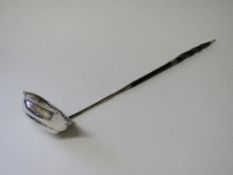 Silver Toddy spoon with silver mounted ebony handle, London 1803 by Edward Mayfield, wt 1.5ozt,