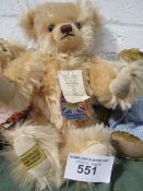 Merrythought teddy bear, replica of an original bear, circa 1936