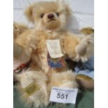 Merrythought teddy bear, replica of an original bear, circa 1936