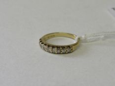 18ct gold & diamond half eternity ring, size K. Estimate £50-60.