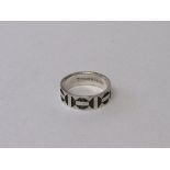 Tiffany & Co Zellige silver ring, size W. Estimate £30-40.