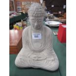 Concrete Buddha figure, height 42cms. Estimate £20-30.
