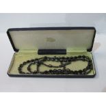 Impressive set of hematite rosary beads. Estimate £10-20.