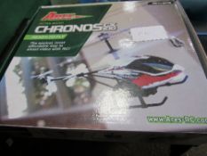 Ares radio controlled helicopter & a Syma gyro radio controlled helicopter. Estimate £18-25.