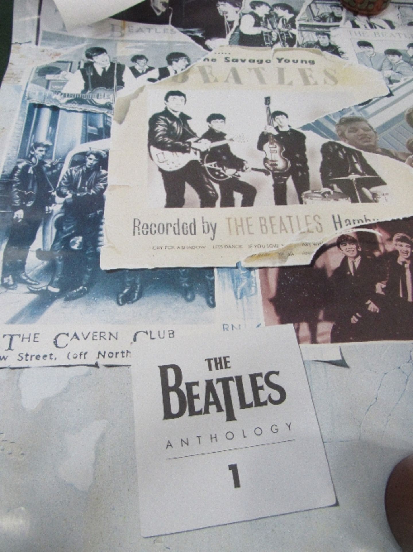 4 Beatles Anthology posters including un-issued Anthology 3 poster. Estimate £20-30.