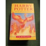 Harry Potter 1st edition, Order of The Phoenix, no dust cover. Estimate £40-50.