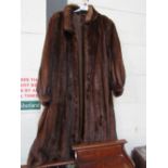 'Christiane' long mink coat. Estimate £20-30.