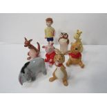 Beswick Pooh characters: Christopher Robin, Winnie the Pooh, Eeyore, Kanga, Tigger, Owl, Piglet &