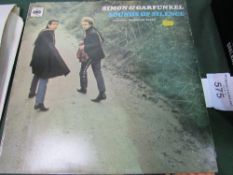 5 original Simon & Garfunkel & Paul Simon LP records of the 60's & 70's including Bridge over