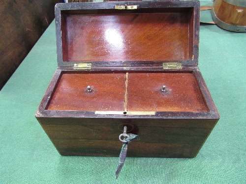 Rosewood French tea caddy. Estimate £30-50. - Image 2 of 3