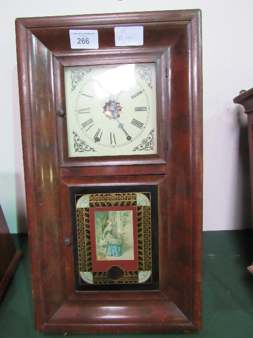 American wall clock by the Waterbury Clock Co. Estimate £10-20.