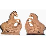Pair of Sylvac ware stylised rearing horses. Estimate £10-20.