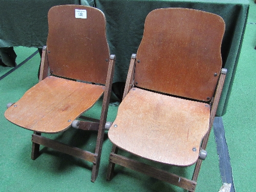 2x 1930's American Seating Company folding chairs. Estimate £40-60. - Image 2 of 2