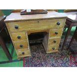 Small pine dressing table, 82cms x 45cms x 78cms. Estimate £20-30.