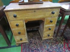 Small pine dressing table, 82cms x 45cms x 78cms. Estimate £20-30.