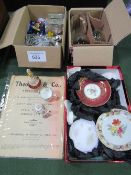 6 small plates/dishes: Minton, Royal Doulton, Royal Worcester, Schumann, Arshery, Porsgrund; part of