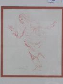 Limited edition lithograph, 114/150 'Pierrot Dancing' by Tom Merrifield. Estimate £20-30.