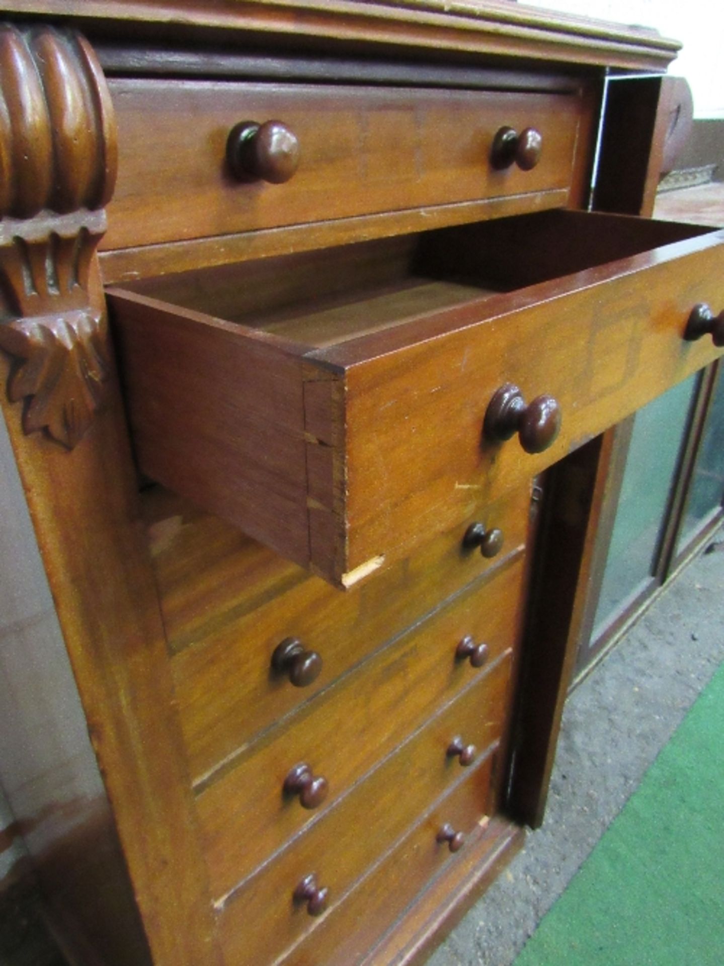 Mahogany Wellington chest, complete with key, 61cms x 45cms x . Estimate £40-60. - Image 2 of 3