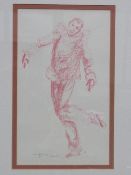 Artist proof lithograph 'Pierrot' by Tom Merrifield. Estimate £25-35.