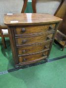 Mahogany commode in the form of a 4 drawer chest (no liner), 62cms x 37cms x 75cms. Estimate £10-