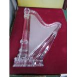 Cristalleries Royales De Champagne la Musique harp, height 40cms.