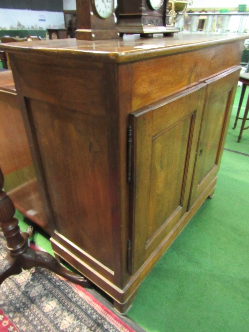 Mahogany double door cupboard with interior shelf, 119cms x 52cms x 112cms. Estimate £80-120. - Image 2 of 5