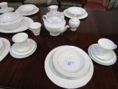 Wedgwood 'Signet Platinum' 6 place dinner, tea & coffee set, 45 pieces together with 6 larger
