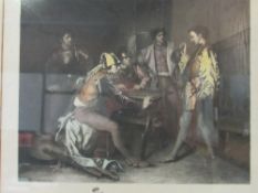 Framed & glazed print 'Guard Room' by Meissonier