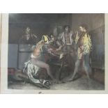 Framed & glazed print 'Guard Room' by Meissonier