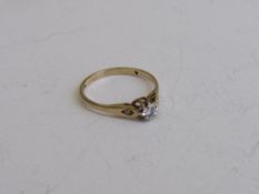 9ct gold diamond chip ring, size N, weight 1.3gms. Estimate £20-30.