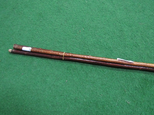 3 walking sticks, 1 Irish Blackthorn with silver band & 2 with horn handles. Estimate £15-20. - Image 2 of 2