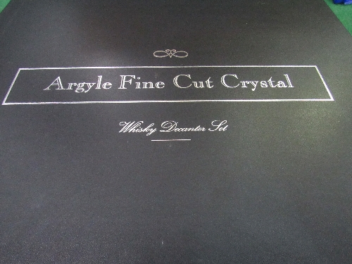 Argyle fine cut crystal whisky decanter set - Image 2 of 2