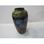 Royal Doulton vase, signed F.T.R., height 17.5cms. Estimate £30-40.