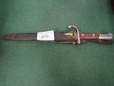 German Weyersberg bayonet by Kirschbaum & Cif, Solingen, no. Aa3058, blade 30cms in a leather &