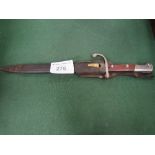 German Weyersberg bayonet by Kirschbaum & Cif, Solingen, no. Aa3058, blade 30cms in a leather &