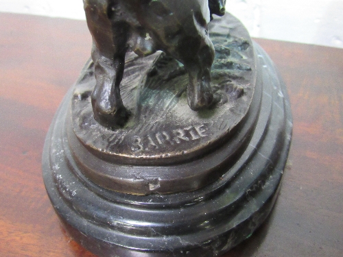 Bronze dog with rat figure, signed Barrie & another of a Boxer dog - Image 4 of 4