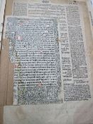 An old album of early printed fragments of books of the 15th & early 16th century. The 2 earliest