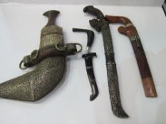 4 Asian antique daggers. Estimate £150-200.