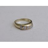 14ct gold & diamond ring, size N, weight 4.3gms. Estimate £300-400.