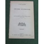 Rare pamphlet of Military interest 'Cavalry Sword Exercise' published by Adjutant Generals Office at