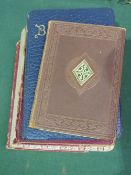 Fine bindings: 4 full leather bound Victorian & early 20th century books: Book of Common Prayer; 2