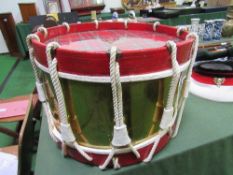 Vintage Royal Hampshire Regimental ACF drum with plaque inscribed 'Presented to