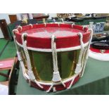 Vintage Royal Hampshire Regimental ACF drum with plaque inscribed 'Presented to