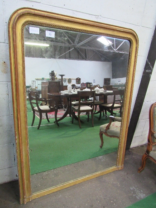 Large gilt framed over mantle mirror, 152cms x 116cms. Estimate £80-100.