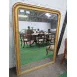 Large gilt framed over mantle mirror, 152cms x 116cms. Estimate £80-100.
