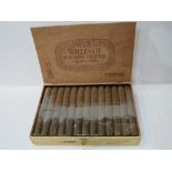 Box of 25 Willem II Sumatra Exquise cigars. Estimate £20-30.